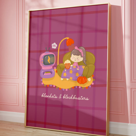 Blankets & Blockbusters Wall Art Print