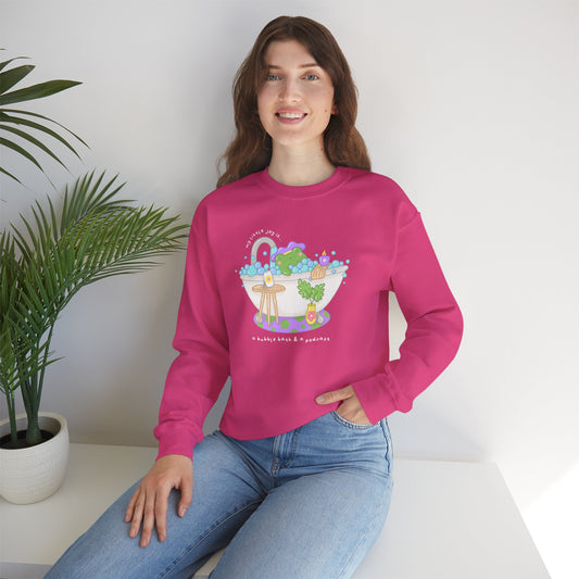 A Bubble Bath & a Podcast Crewneck Sweatshirt
