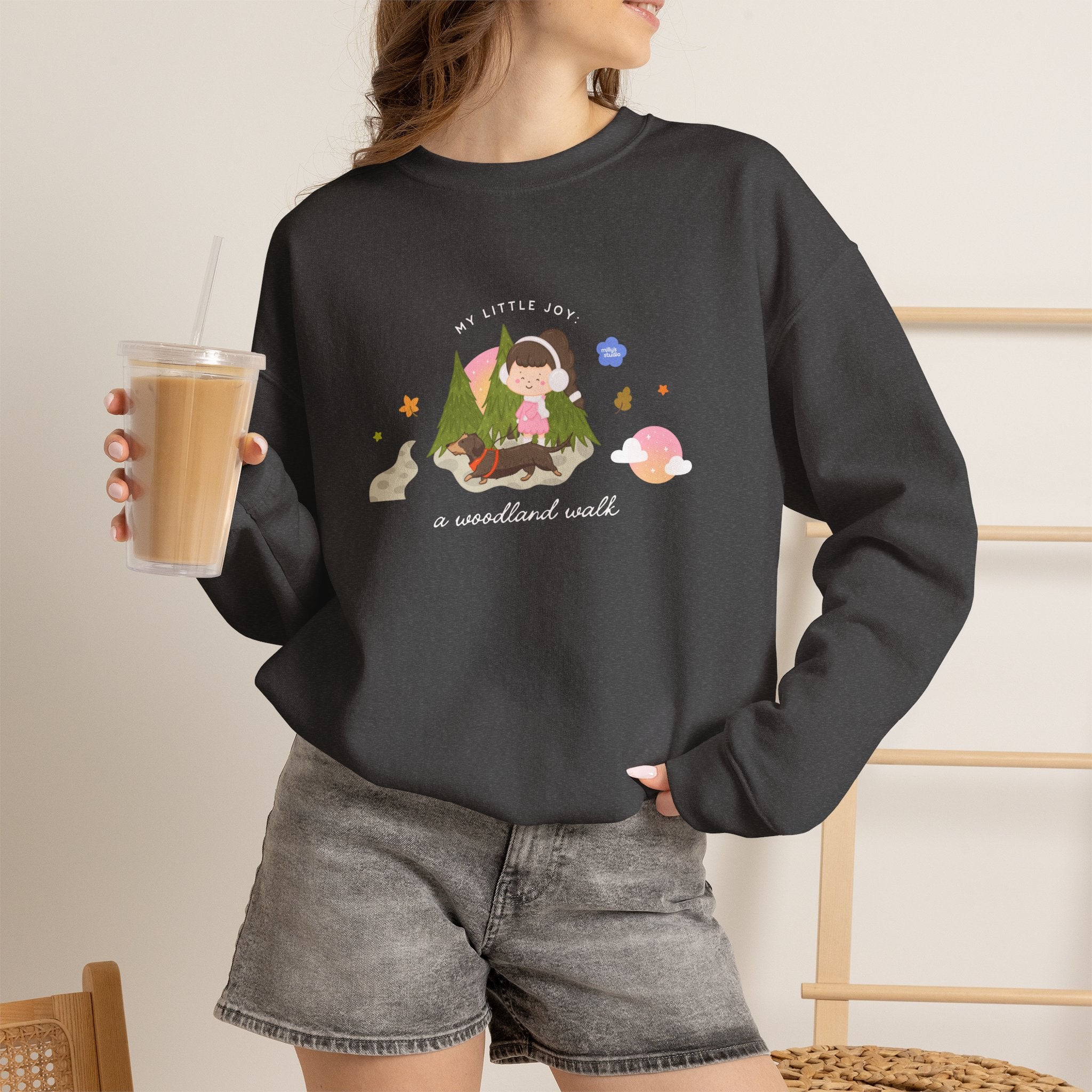 A Woodland Walk Crewneck Sweatshirt