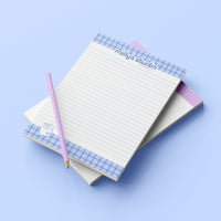 A5 Milly's Studio School Essentials Notepad - Blue Grid Design