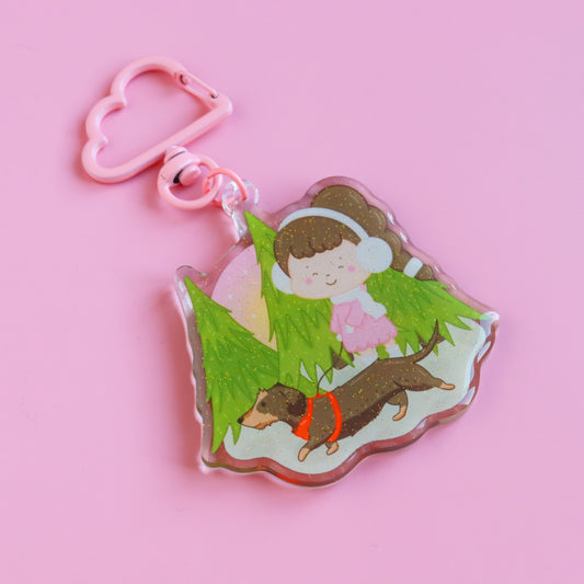 A Woodland Walk Acrylic Keyring