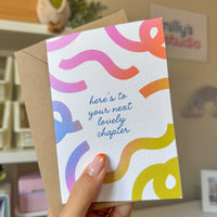 Here's to Your Next Lovely Chapter Greeting Card