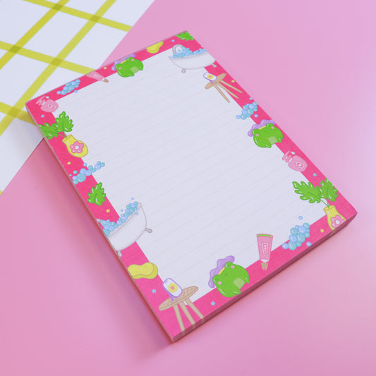 A Bubble Bath & a Podcast Notepad