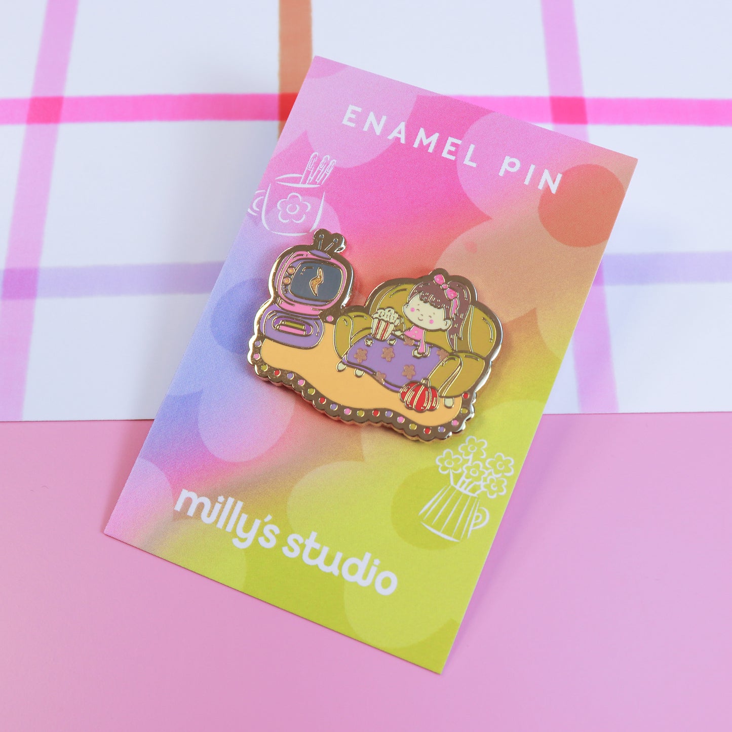 Blankets & Blockbusters Enamel Pin