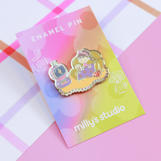 Blankets & Blockbusters Enamel Pin