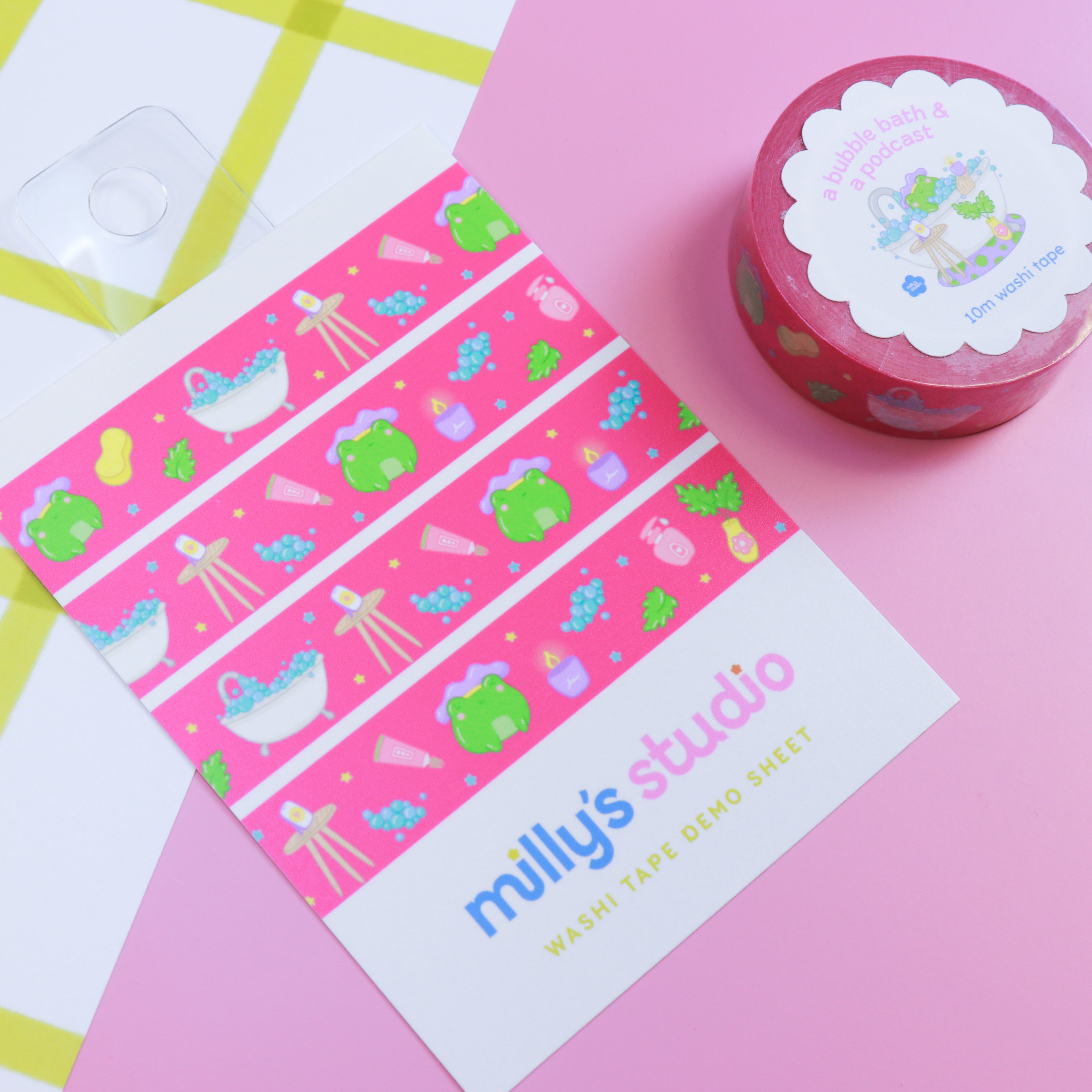 A Bubble Bath & a Podcast Washi Tape