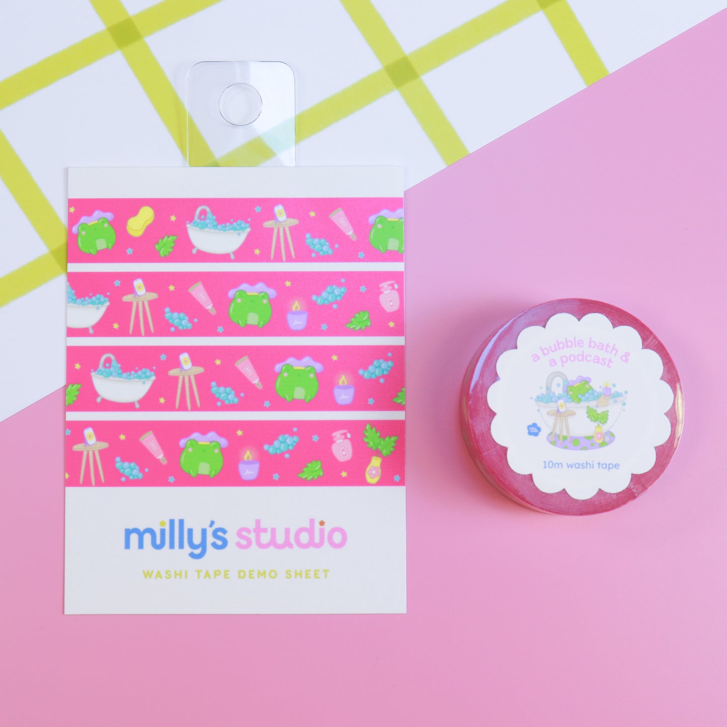 A Bubble Bath & a Podcast Washi Tape