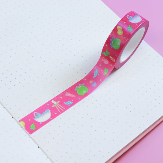 A Bubble Bath & a Podcast Washi Tape