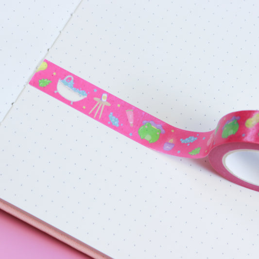 A Bubble Bath & a Podcast Washi Tape