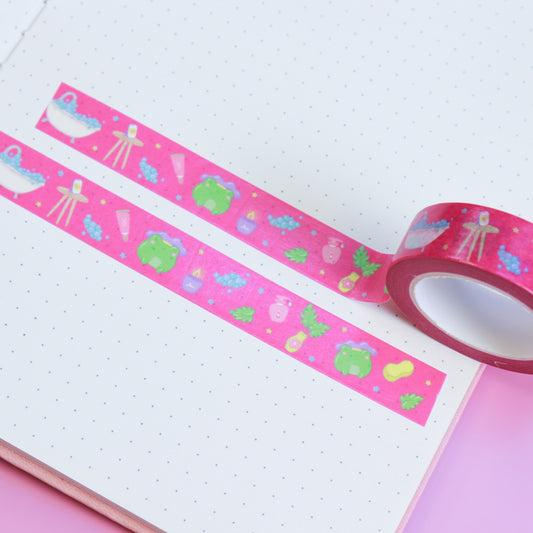 A Bubble Bath & a Podcast Washi Tape