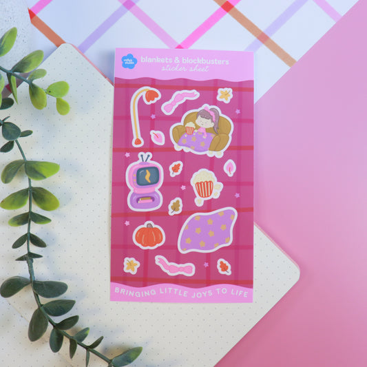 Blankets & Blockbusters Sticker Sheet