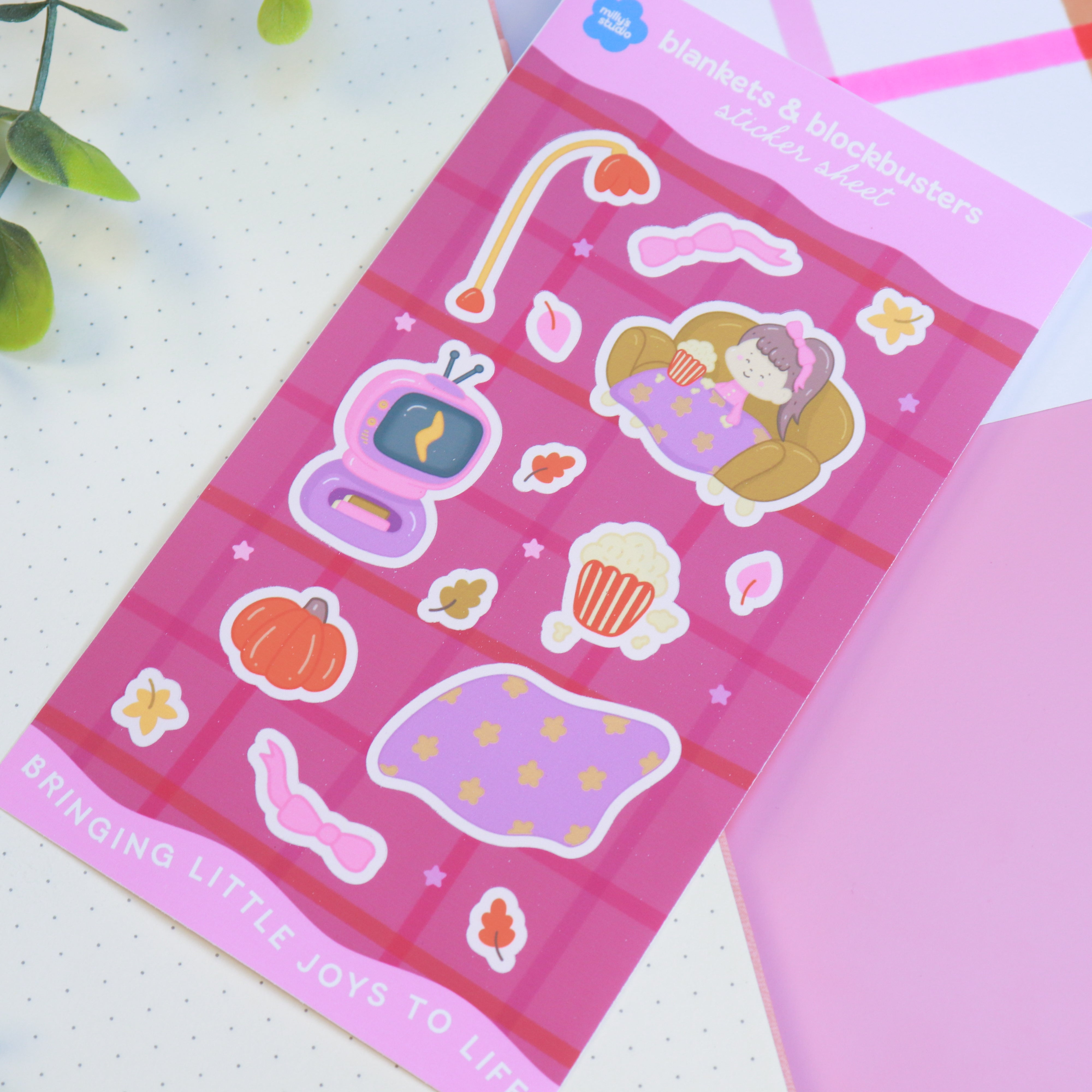 Blankets & Blockbusters Sticker Sheet