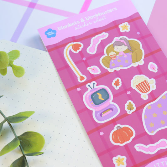 Blankets & Blockbusters Sticker Sheet