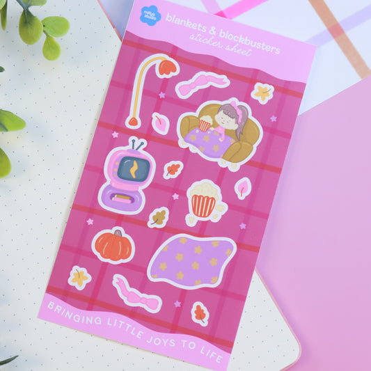 Blankets & Blockbusters Sticker Sheet