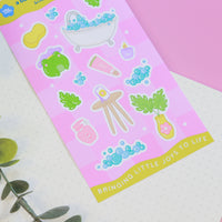 A Bubble Bath & a Podcast Sticker Sheet