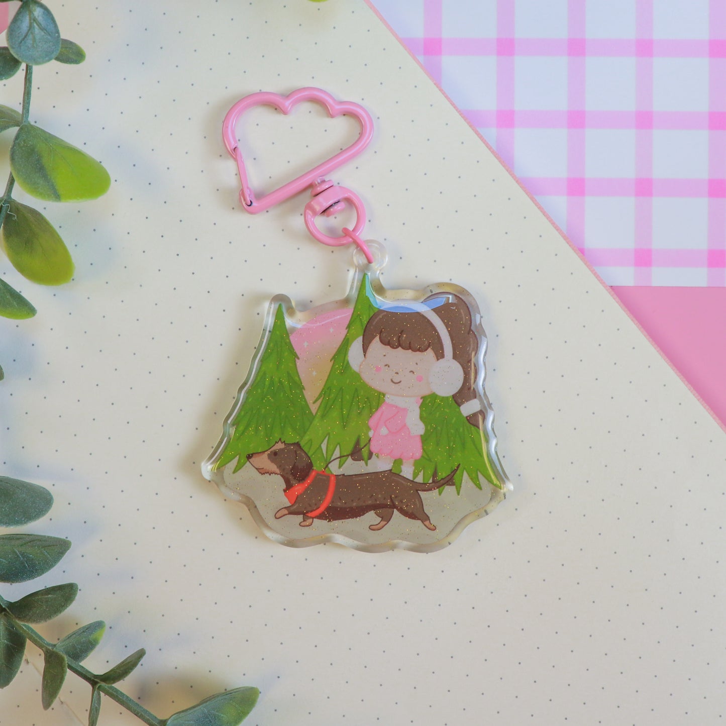 A Woodland Walk Acrylic Keyring