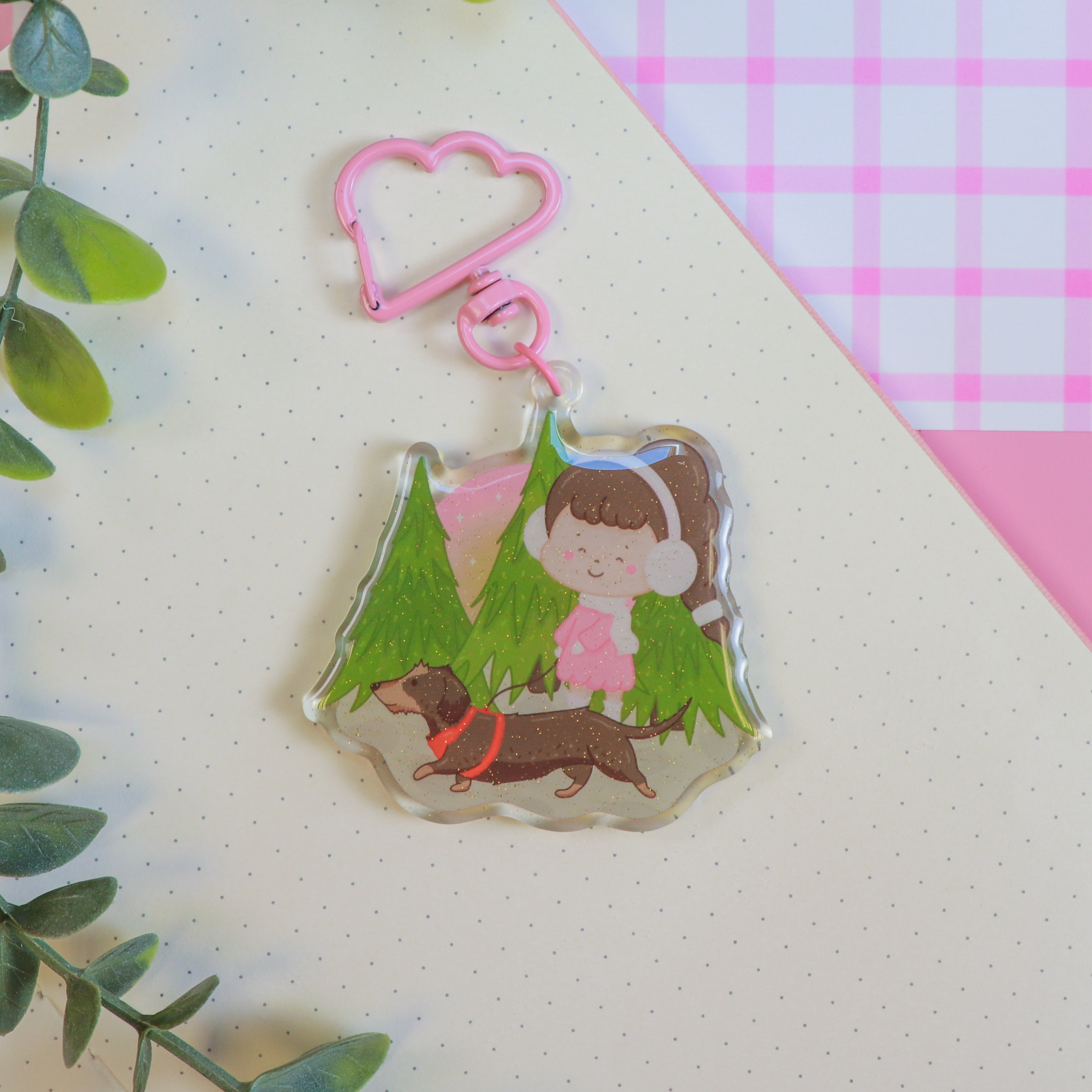 A Woodland Walk Acrylic Keyring