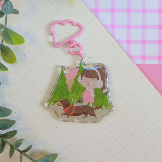 A Woodland Walk Acrylic Keyring