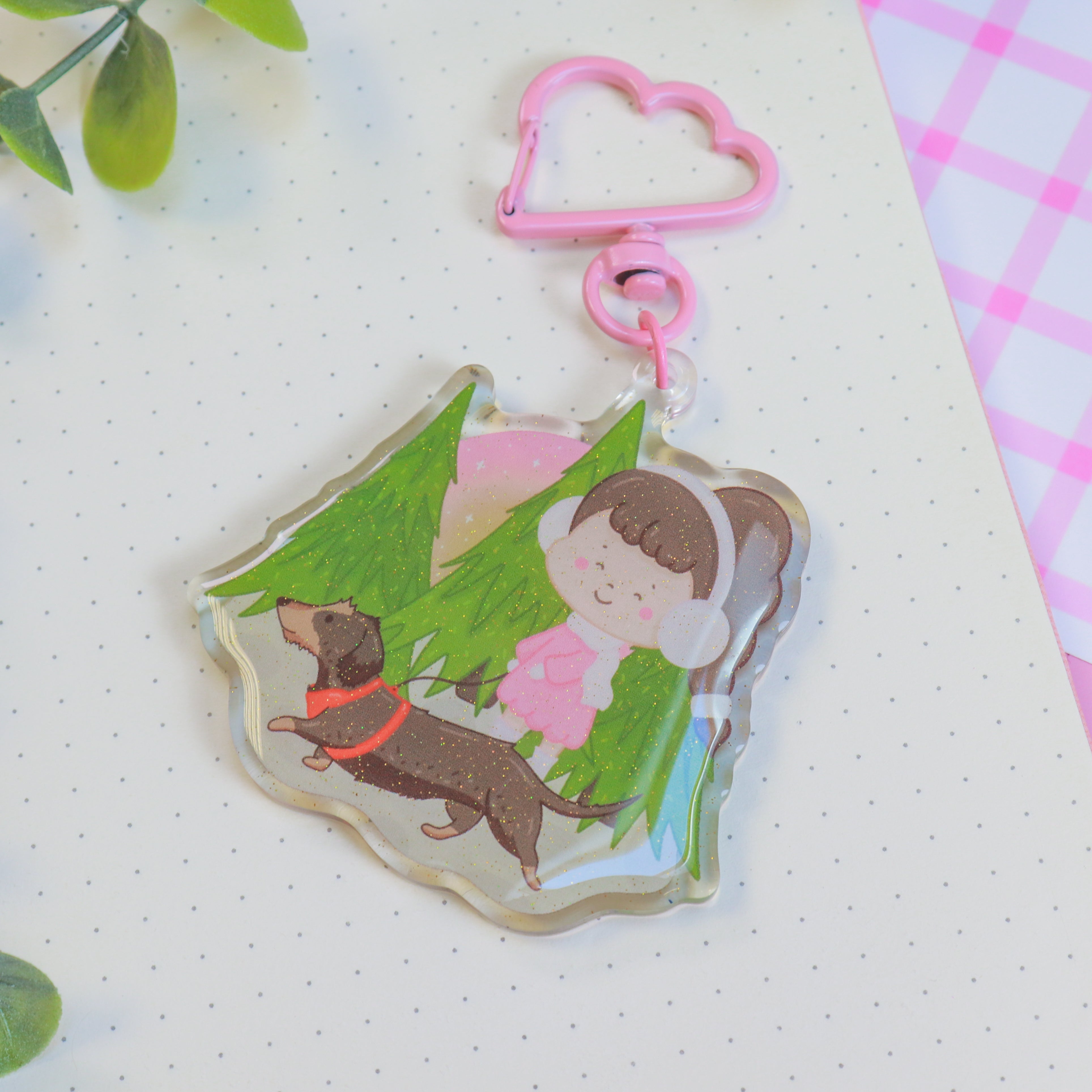 A Woodland Walk Acrylic Keyring
