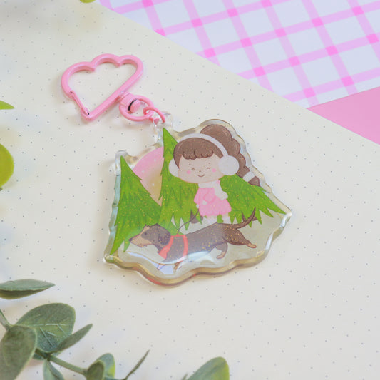 A Woodland Walk Acrylic Keyring