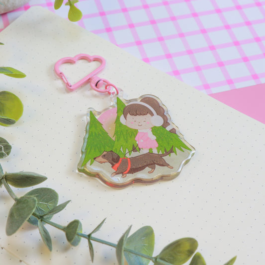 A Woodland Walk Acrylic Keyring