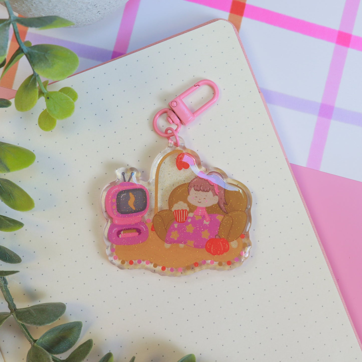 Blankets & Blockbusters Acrylic Keyring