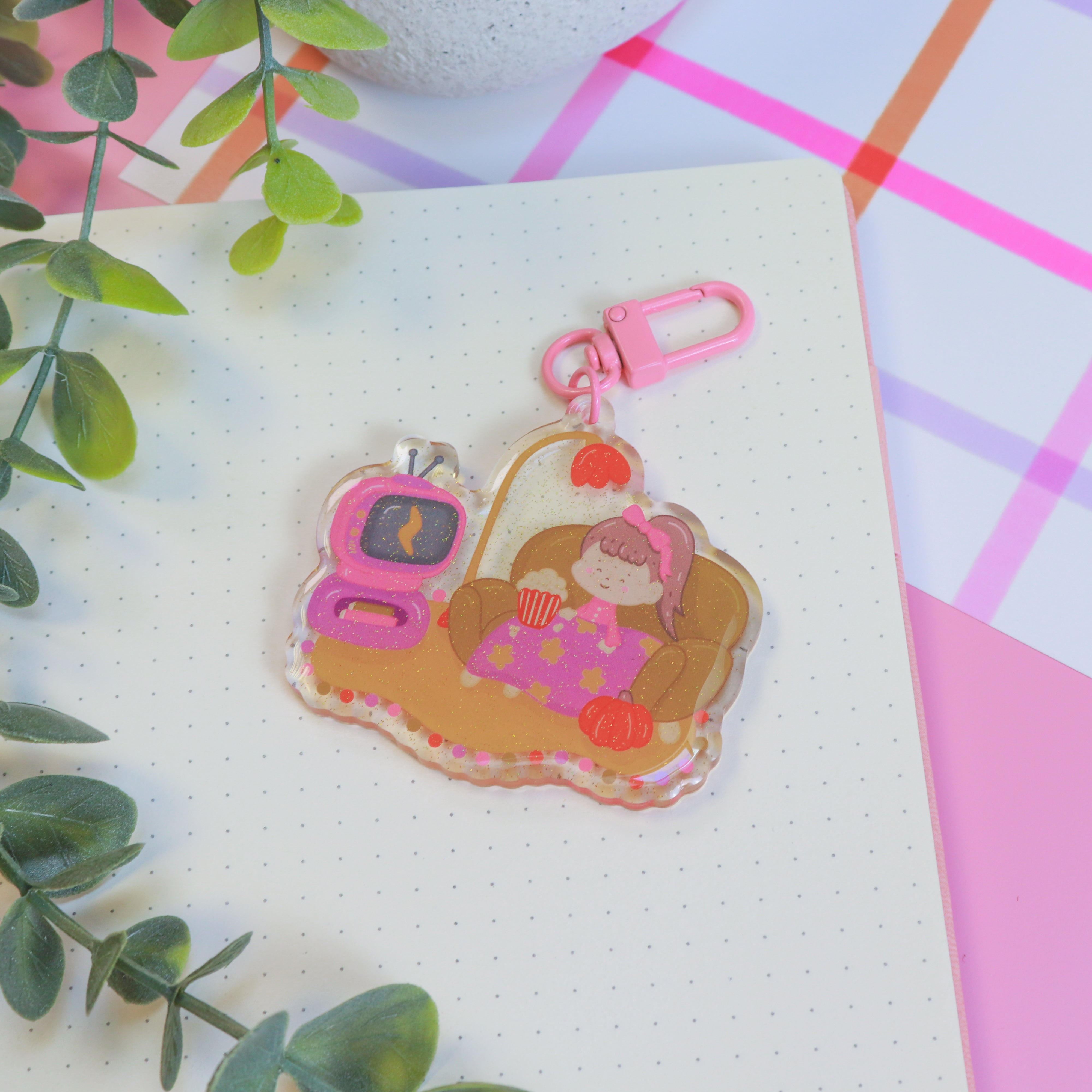 Blankets & Blockbusters Acrylic Keyring