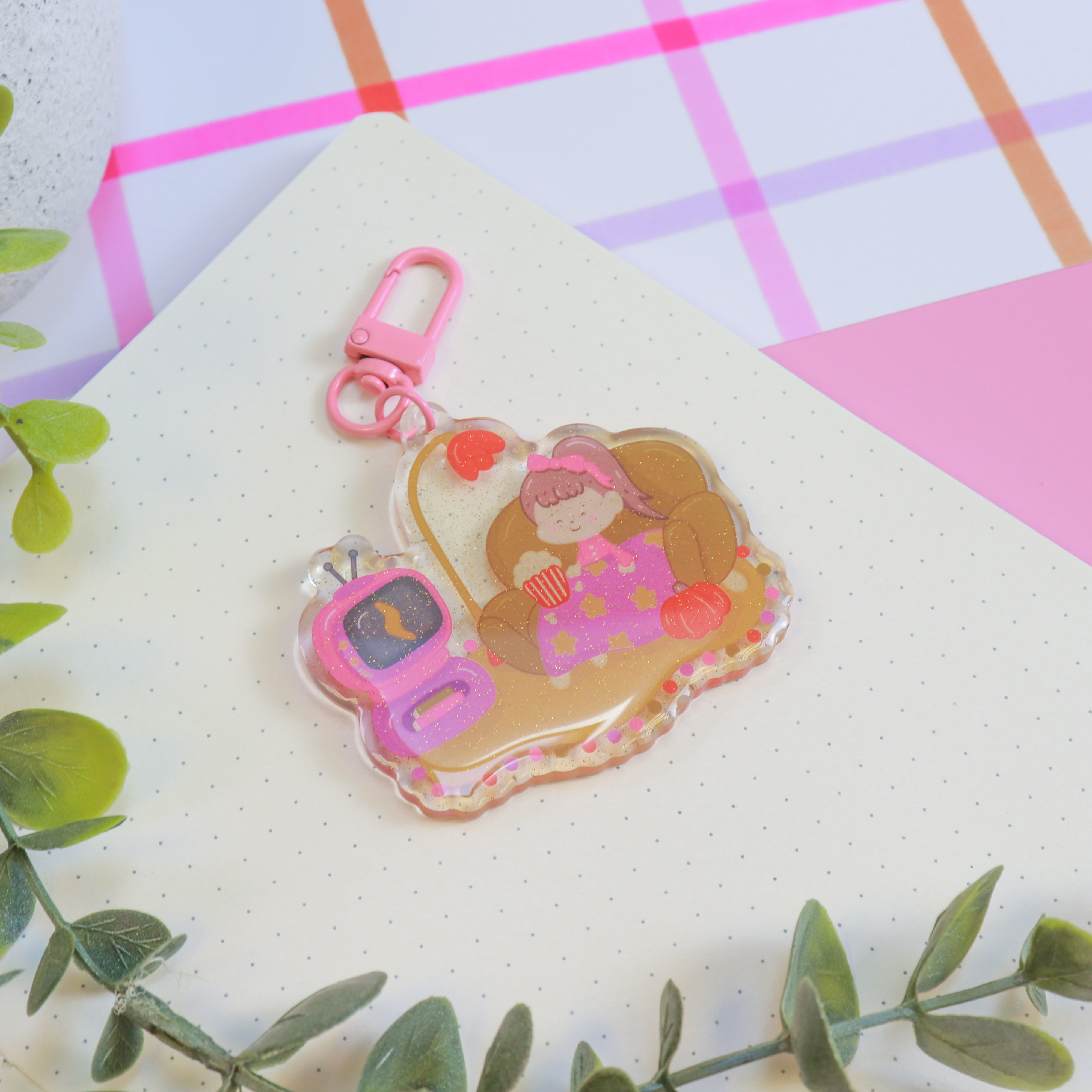 Blankets & Blockbusters Acrylic Keyring