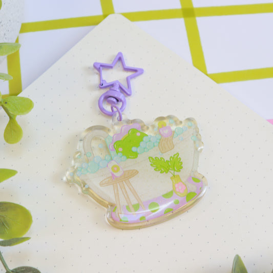 A Bubble Bath & a Podcast Acrylic Keyring