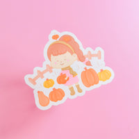 Pumpkin Picking Sticker