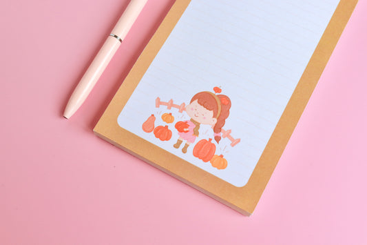 Pumpkin Picking Large Notepad