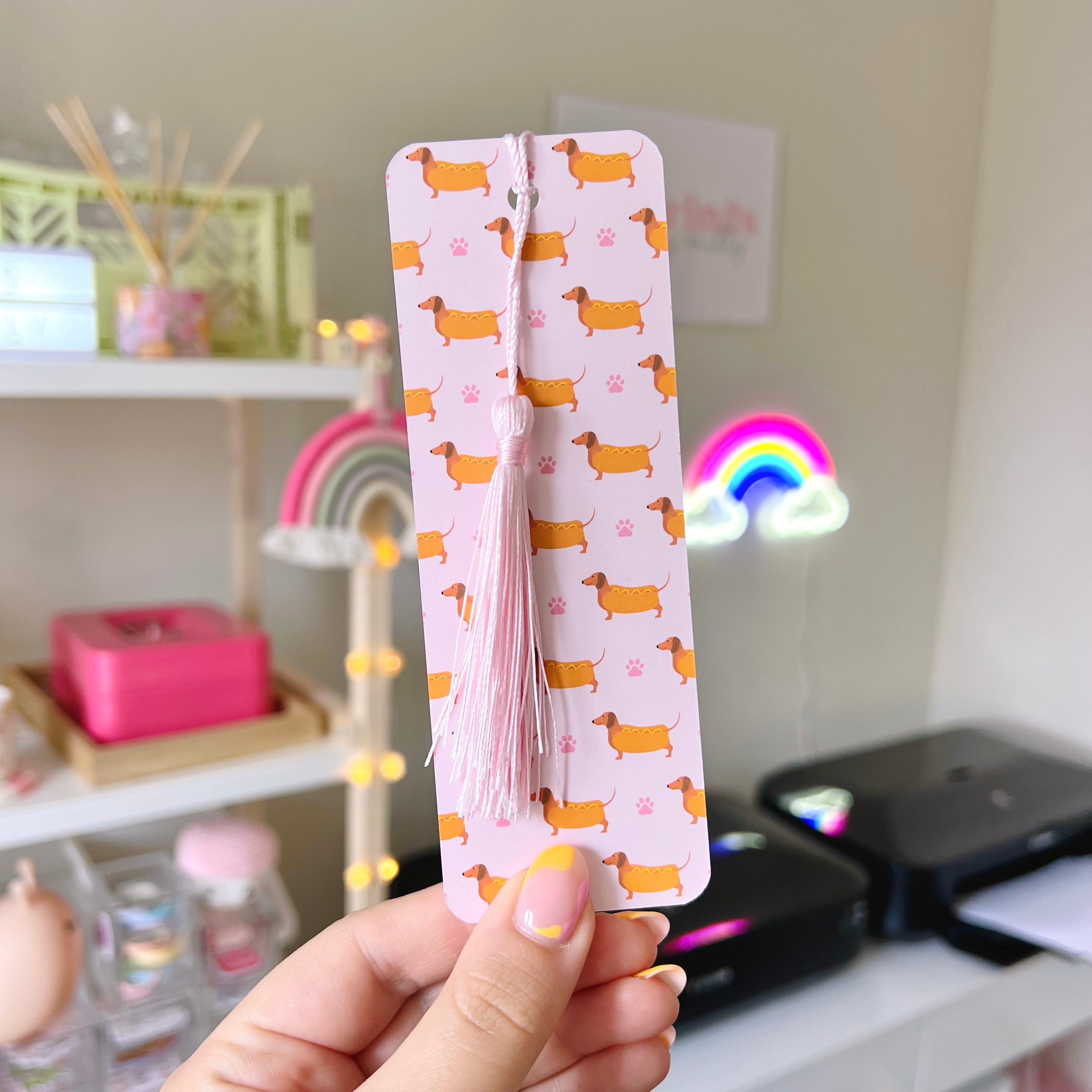 Sausage Dog Tassel Bookmark