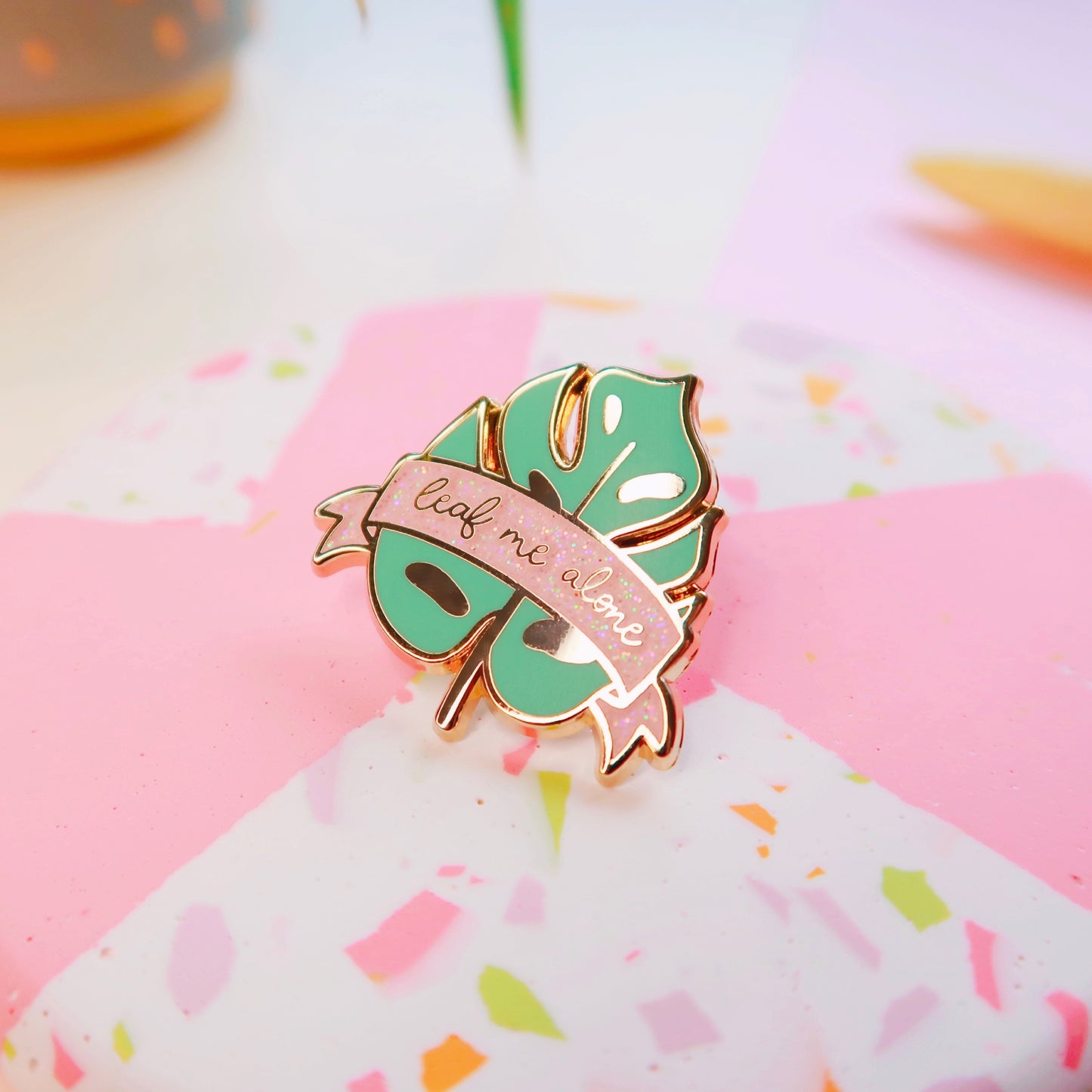 Leaf Me Alone Enamel Pin